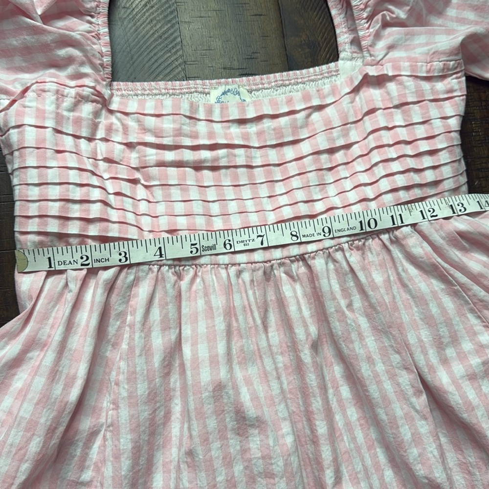 Blue Rain Pink Gingham Dress‎ size Small Cotton - Picture 6 of 9